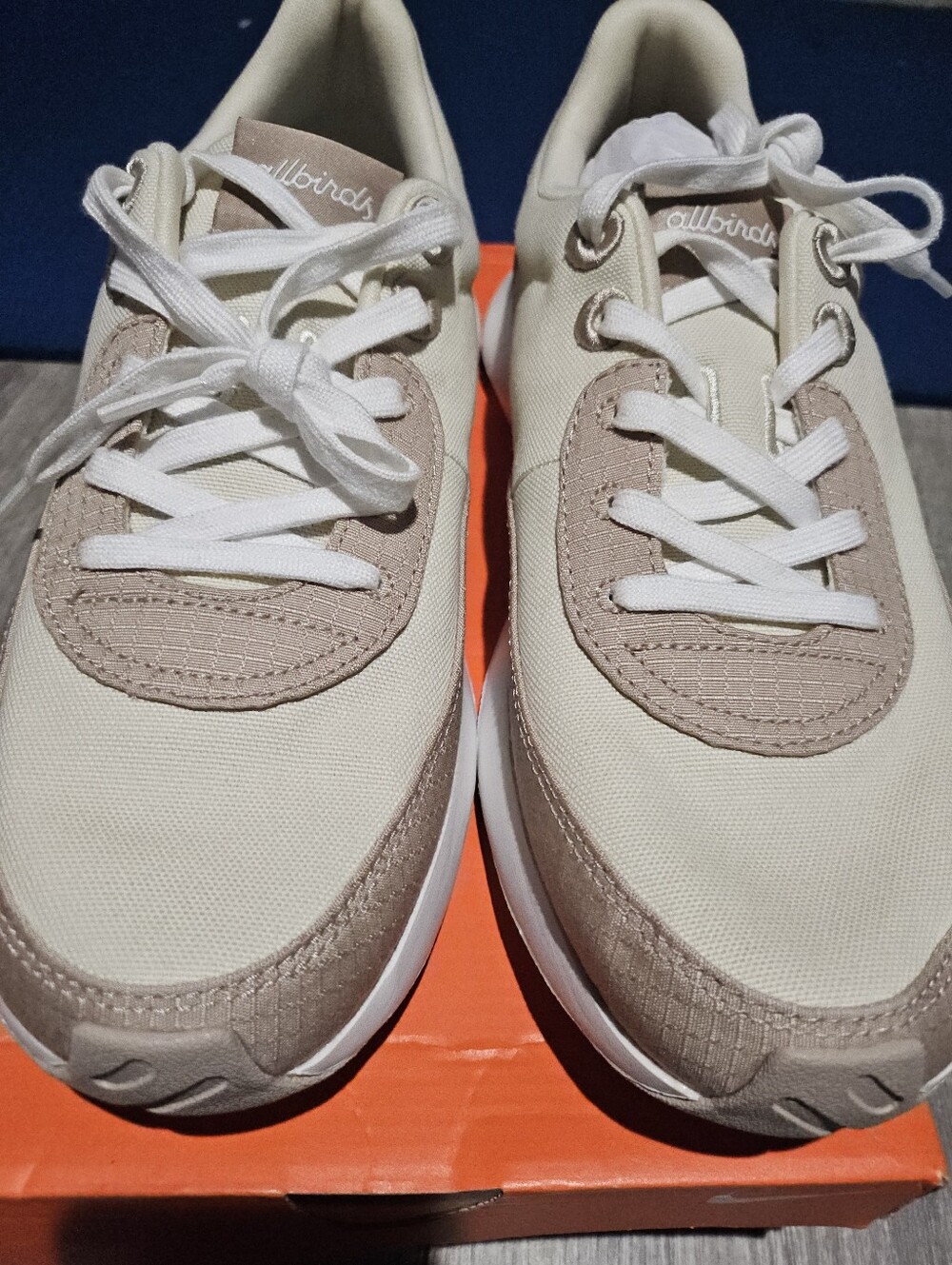 Allbirds Men’s Casual Trainer in Cream and Taupe